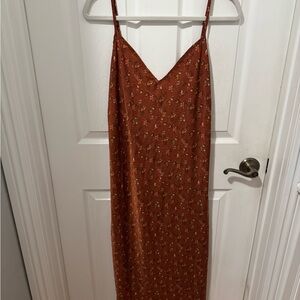 wild fable Rust Floral Slip Maxi Dress